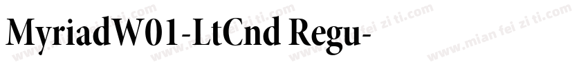 MyriadW01-LtCnd Regu字体转换